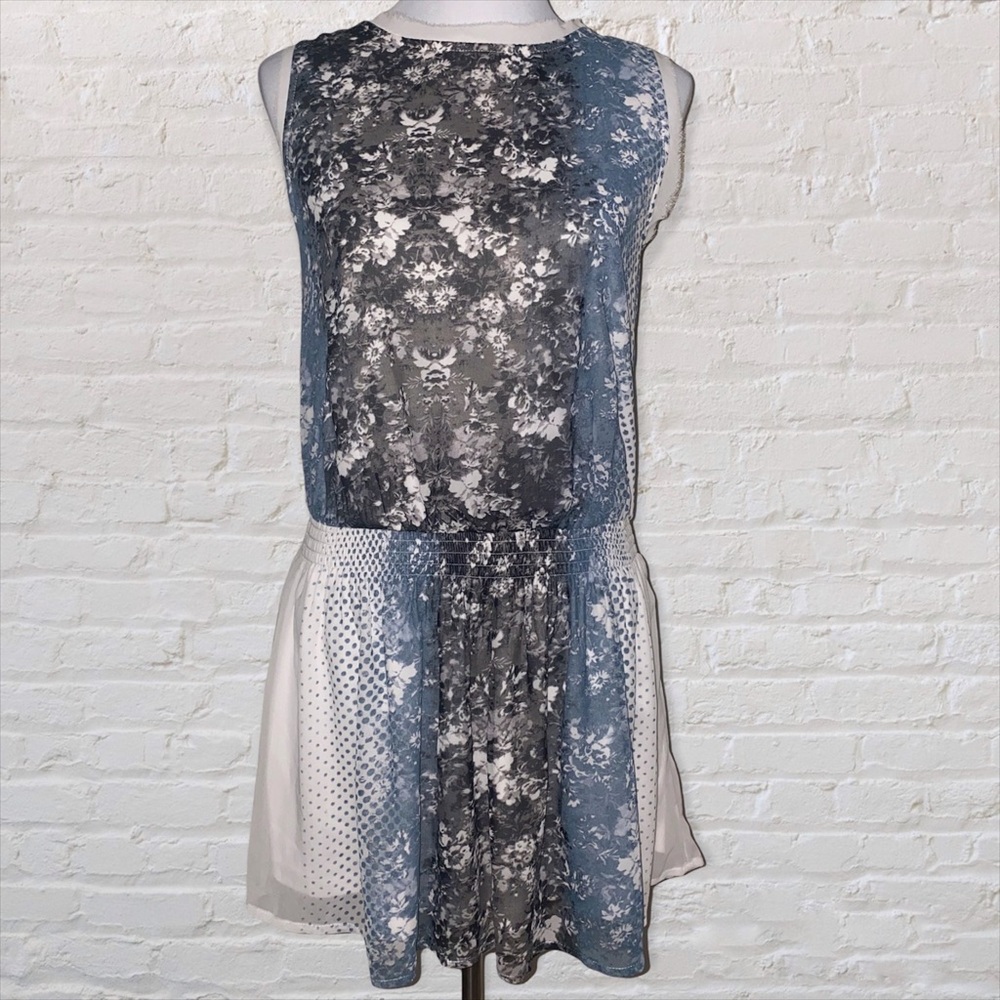 Bar III Front Row Sleeveless  Printed Dress